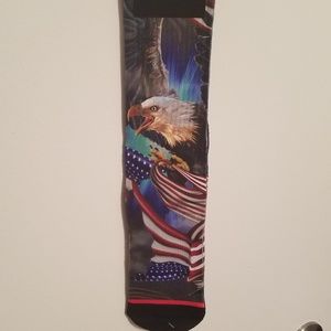 Mens Crew 6-12 America Patriotic Eagle Socks (HYP)